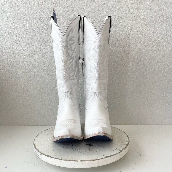 Lane MEGAN MORONEY Cowboy Boots Smokeshow Womens 9.5 White Western Cowgirl Tall - Picture 6 of 13